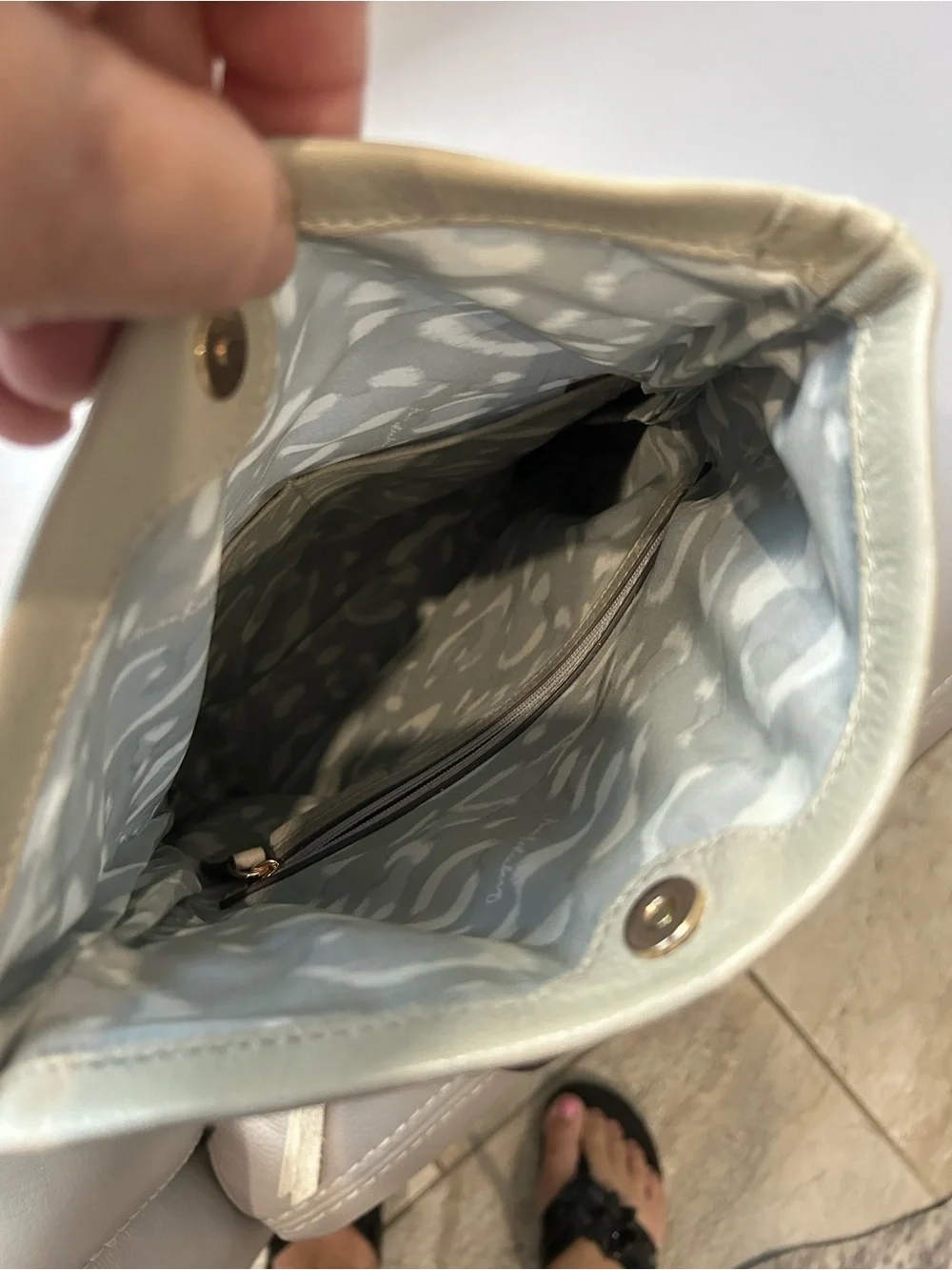 Leather Crossbody Bag in Light Gray - Minimalist Women's Shoulder Bag